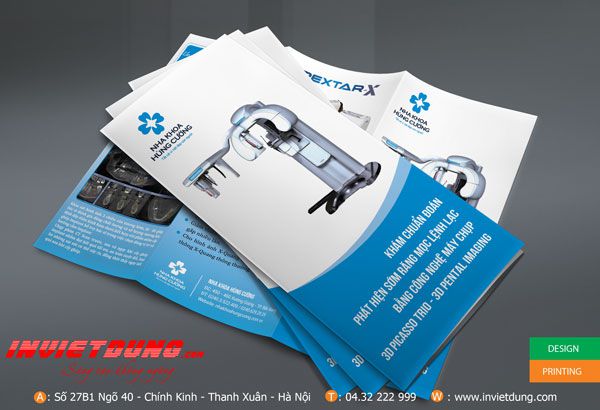 Mẫu tờ rơi nha khoa, in tờ rơi Hùng Cường - Bắc Giang